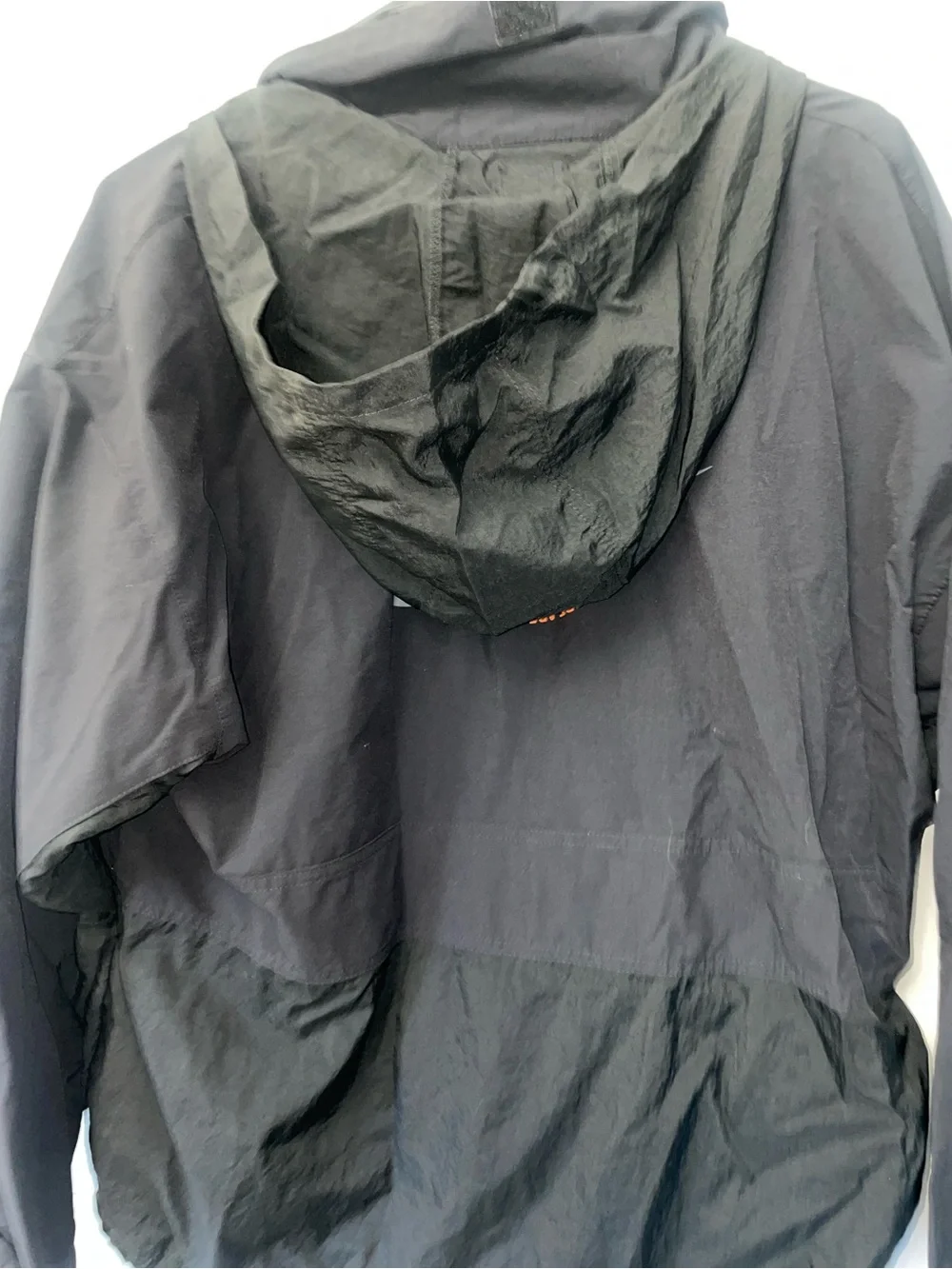 Nike Sportswear Black Half Zip Hooded Windbreaker Jacket Women’s Medium